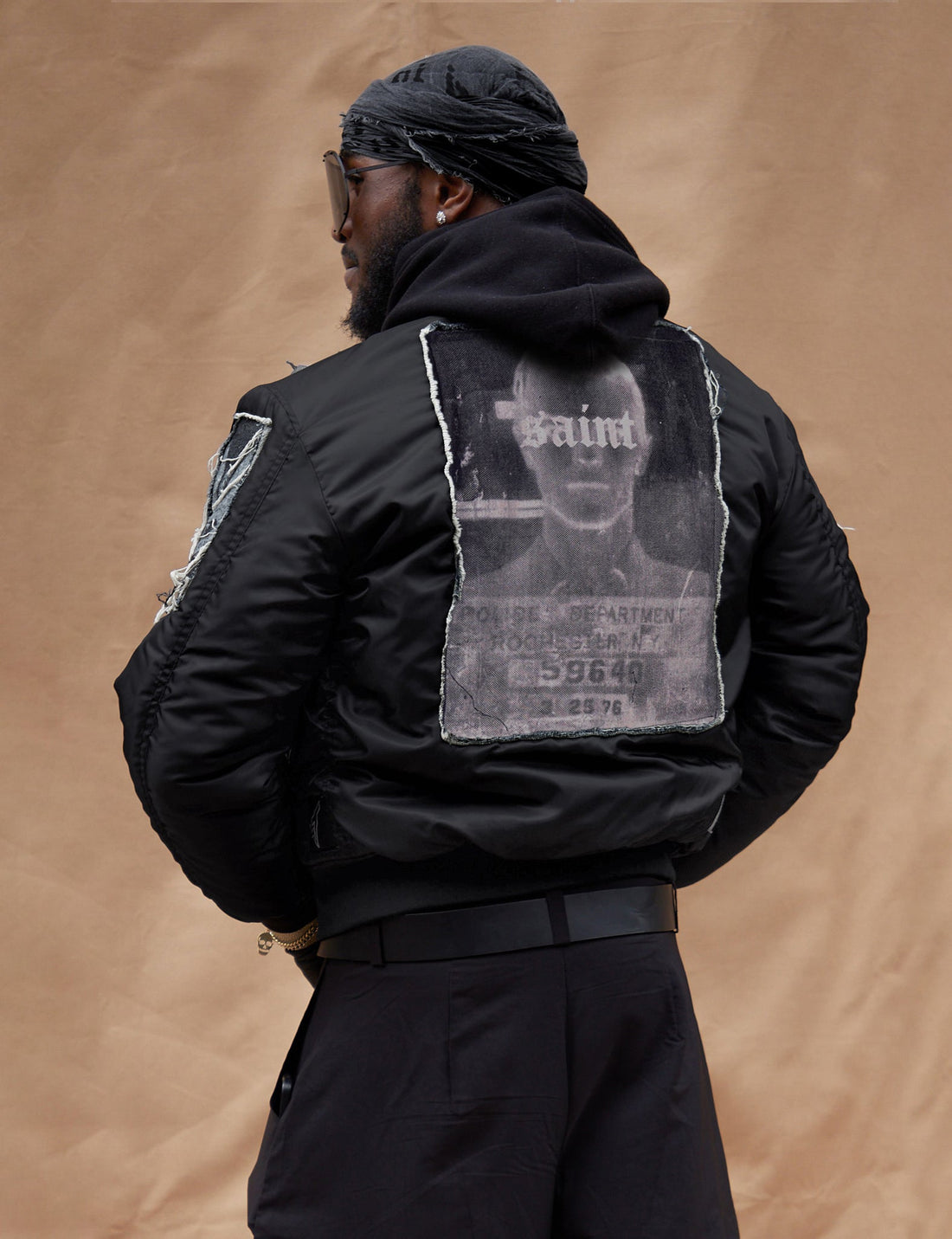 MA 1 Patched Bomber in Black