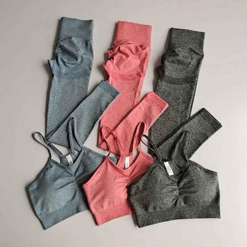 2 Piece gym Workout Clothes For Women Seamless Leggings Sports Bra Woman Running Sports Wear Gym Clothing Athletic Yoga Set