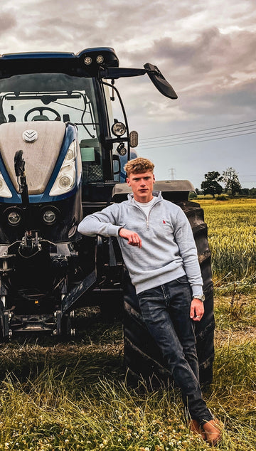 Heather Grey Quarter zip