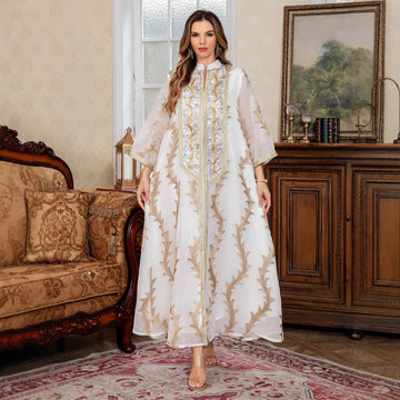 Women's Heavy Mesh Embroidered Robe