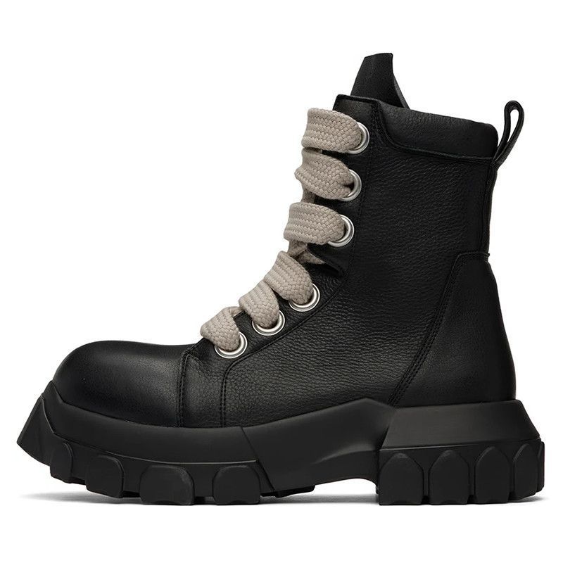 Individual Zipper Leather Boots