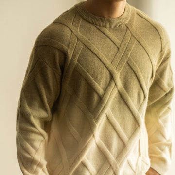 Diamond Lattice Sweater - Gradient Loose