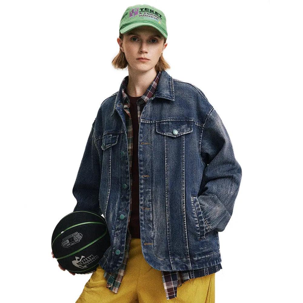 Distressed Punk Denim Jacket