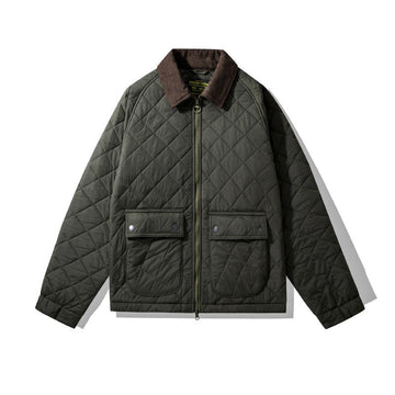 Men's Quilted Corduroy Plaid Jacket