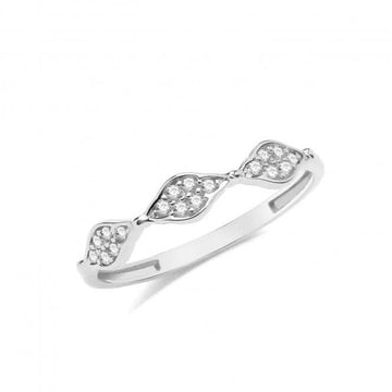 9ct White Gold Zirconia Ring RN968W