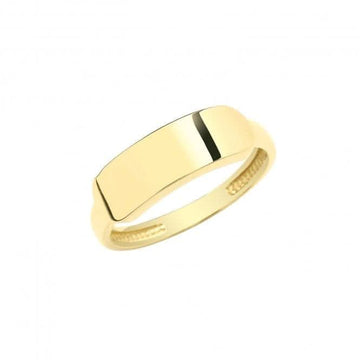9ct Yellow Gold Id Signet Ring RN939