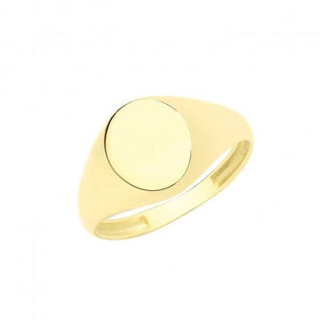 9ct Yellow Gold Oval Signet Ring RN950