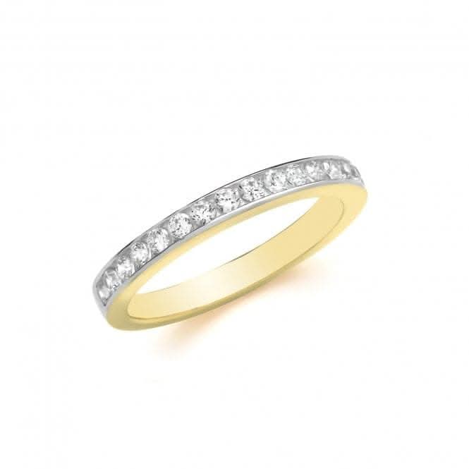 9ct Yellow Gold Zirconia Eternity Ring RN980