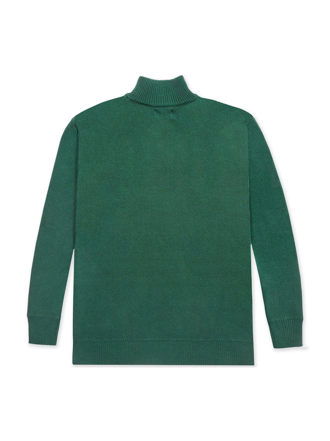Knit 1/4 Zip Green