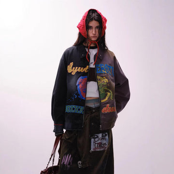 Graffiti Stitching Jacket
