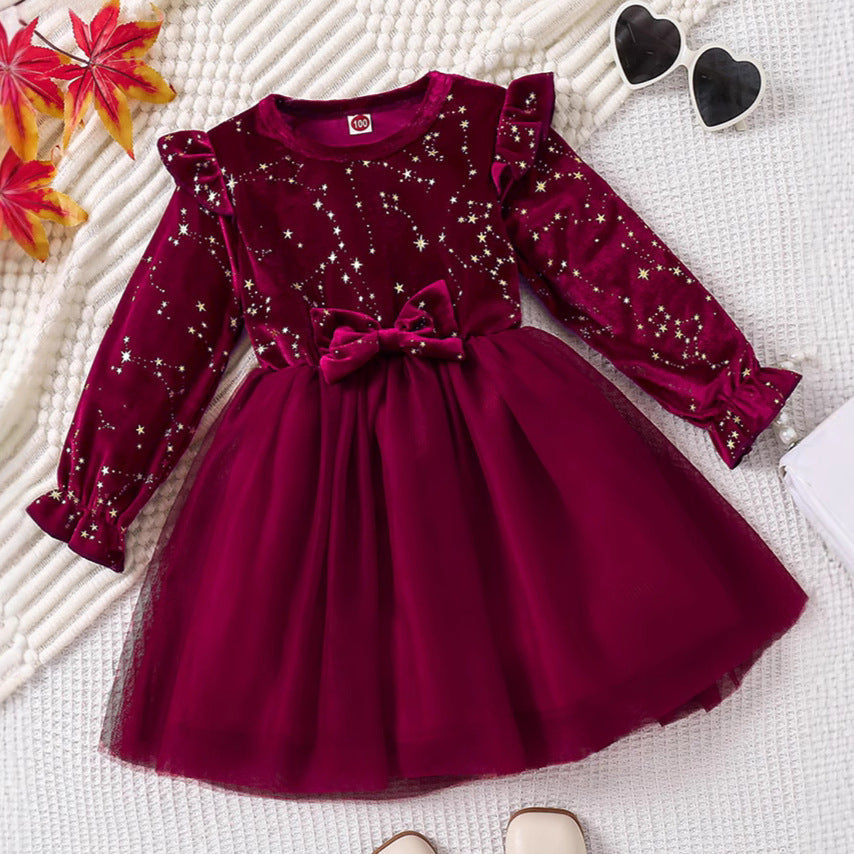 Children's Velvet Princess Dress