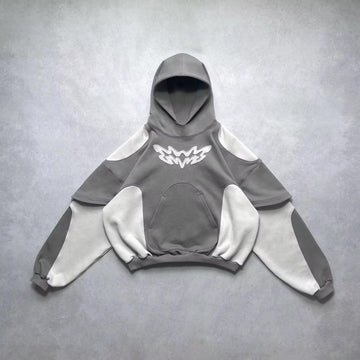 American Y2K Retro Contrast Street Hoodie – Trendy 3D Effect vintage style hoodie