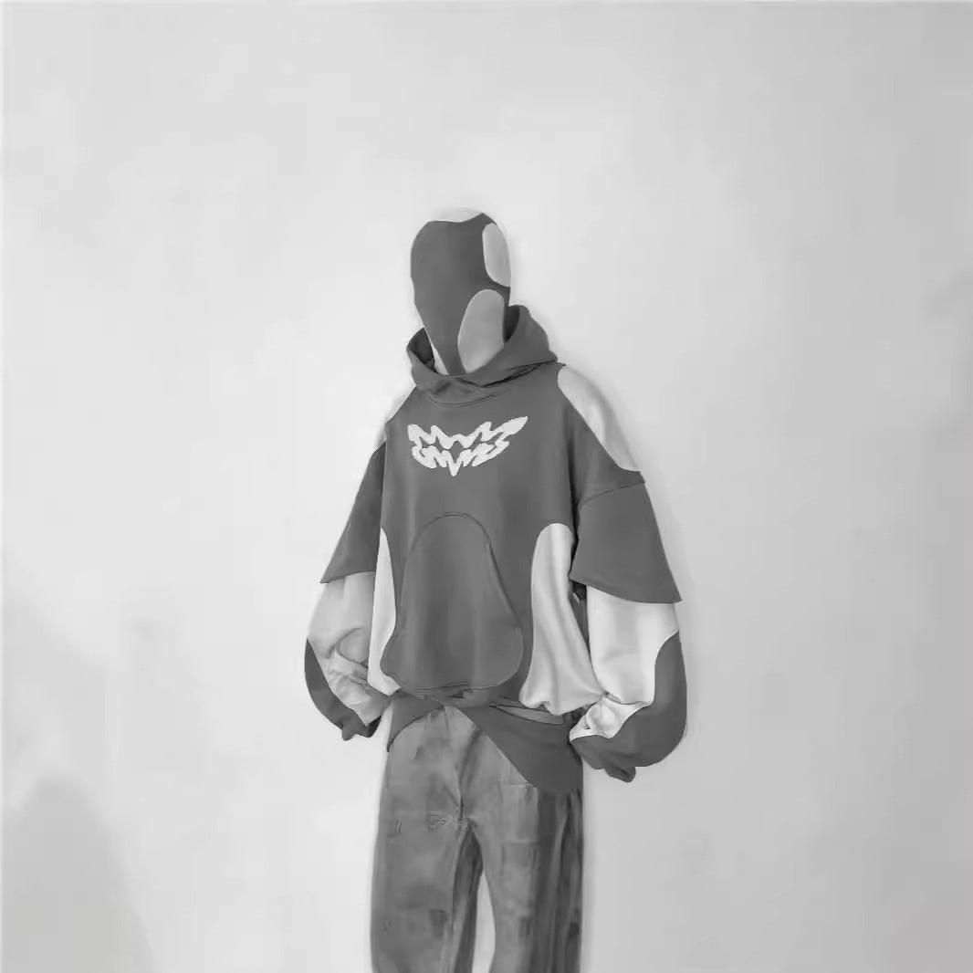 American Y2K Retro Contrast Street Hoodie