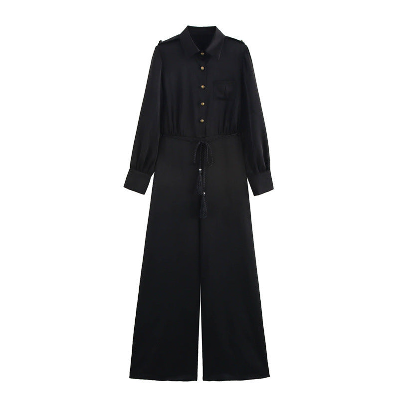 Belted Wide Leg Jumpsuit