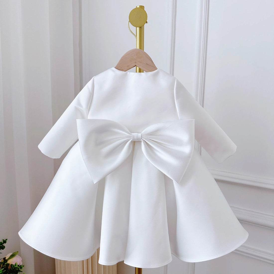 Children's Korean Style Dress,  White Classic Two-pieces Set