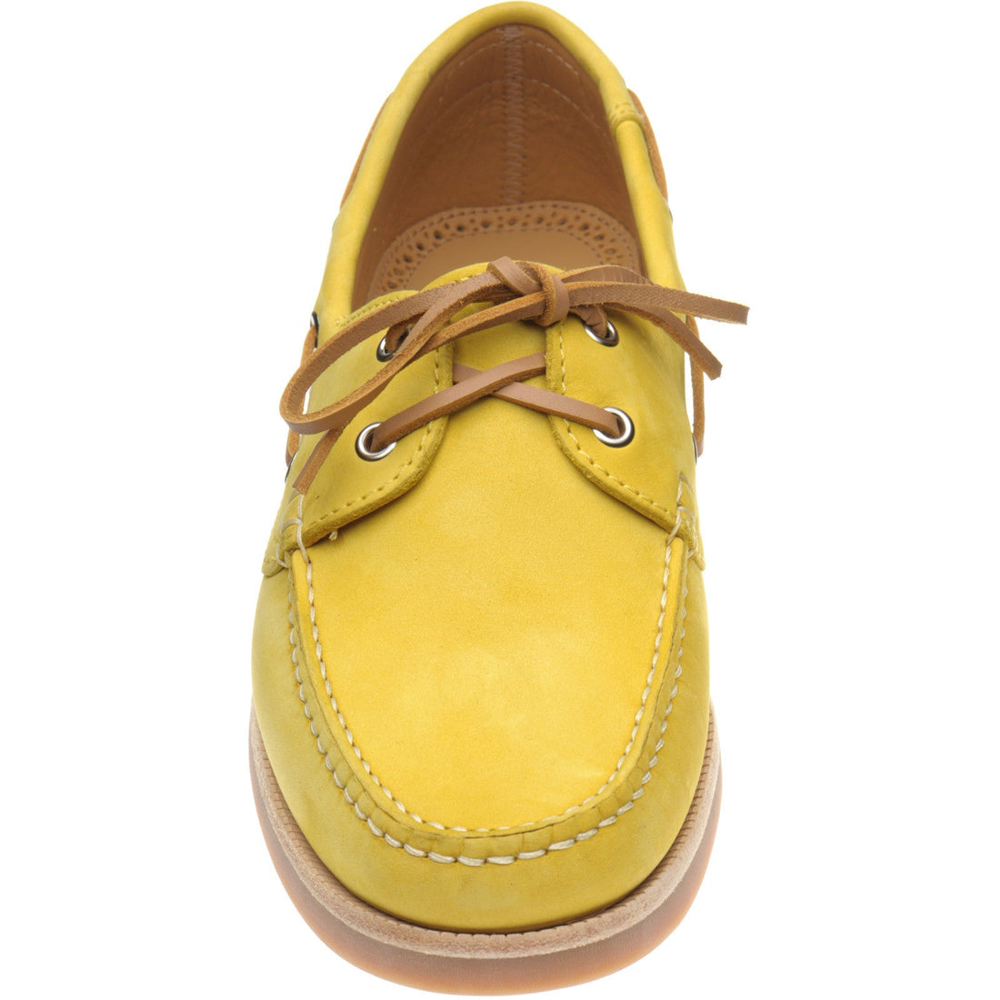 Herring Cordelia ladies rubber-soled deck shoes in yellow nubuck