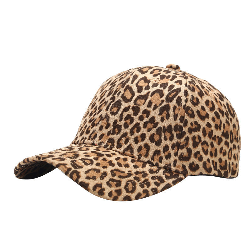 Leopard Print Peaked Cap, Summer Outdoor Sun Hat
