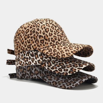 Leopard Print Peaked Cap, Summer Outdoor Sun Hat