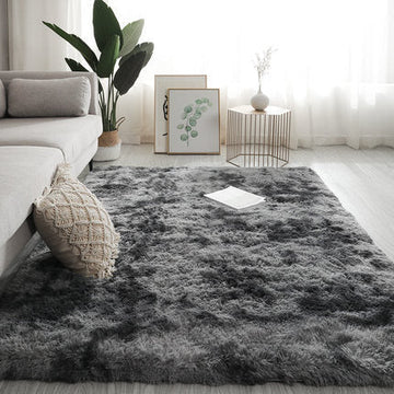 Living Room Carpet, Bedroom Bedside and Under Bed Plush Blanket, Elegant Floor Mat