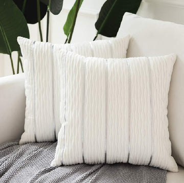 Luxury Striped Velvet Cushion Cover