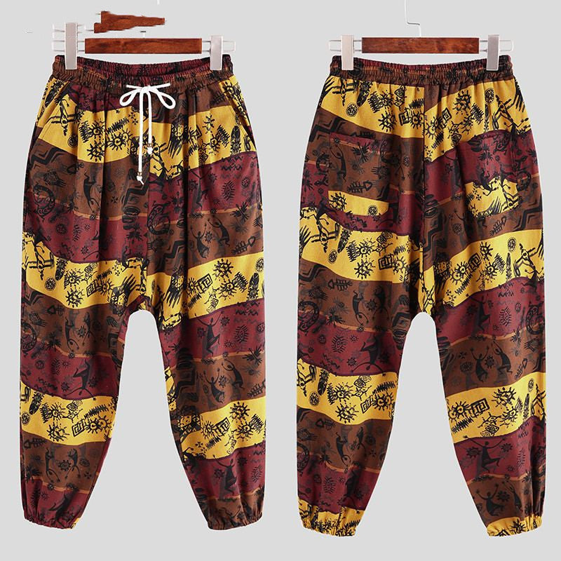 Men's Cotton and Linen Casual Plus Size Crotch Bloomers