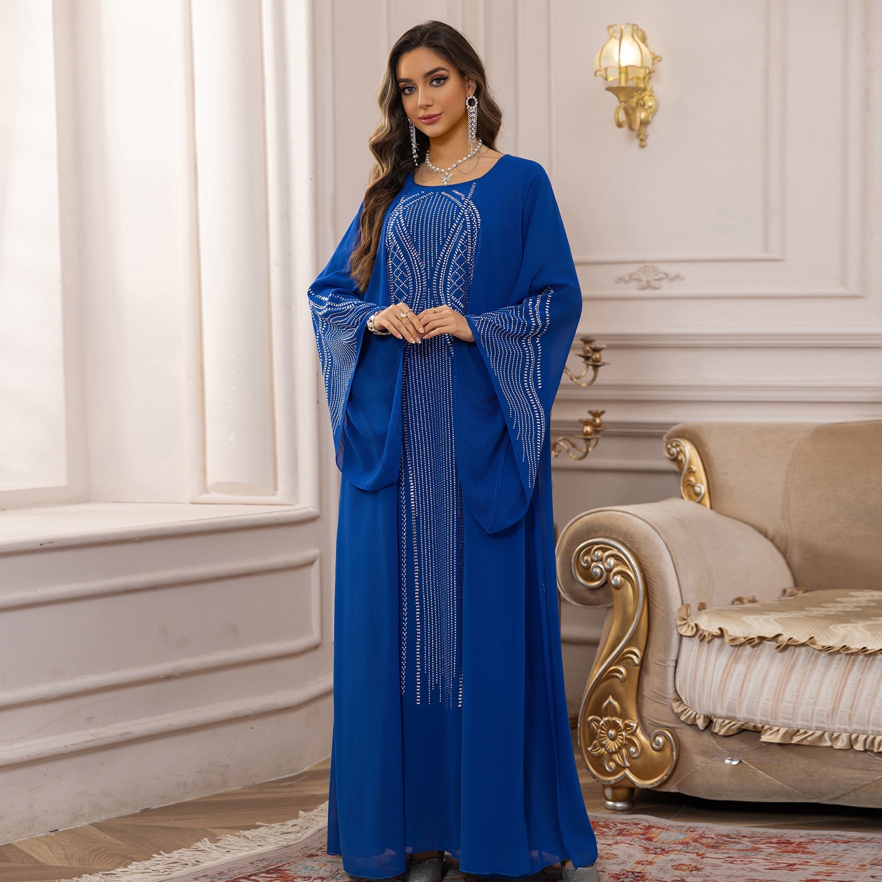 Middle Eastern Long Robe,Women’s Plus Size Evening Dress