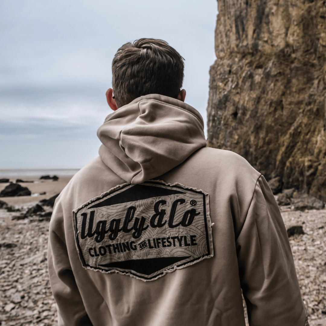 Beige Surf Diamond Hoodie