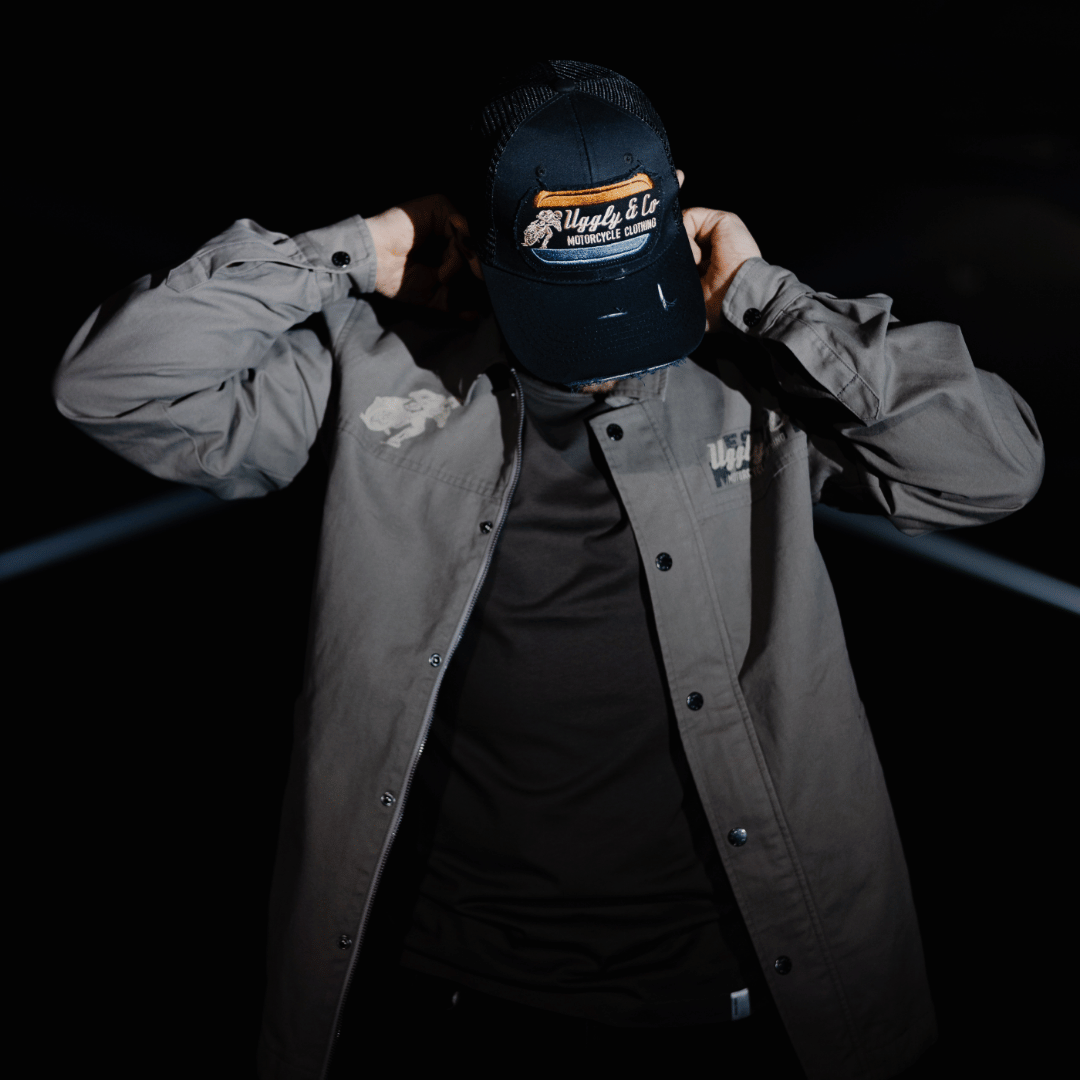 Grey Flattrack Moto Shacket