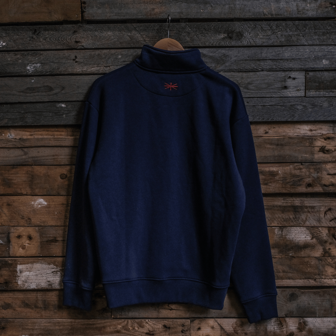 Navy Union Jack Quater-Zip