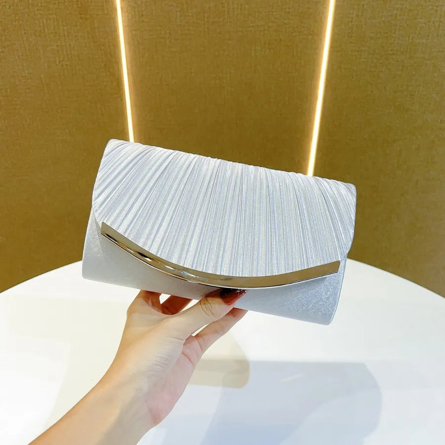 Elegant Diamond Embedded Evening Bag Versatile Ladies Clutch Crossbody Shoulder Bag Polyester Material Envelope Shape