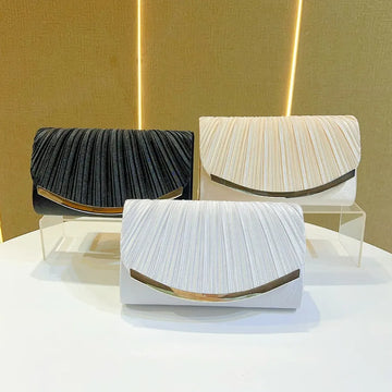 Elegant Diamond Embedded Evening Bag Versatile Ladies Clutch Crossbody Shoulder Bag Polyester Material Envelope Shape