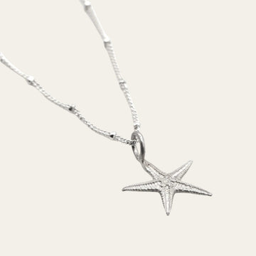 Dainty Silver Starfish Necklace
