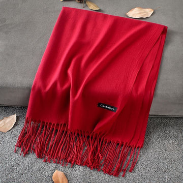 Solid Colour Premium Tassel Scarf