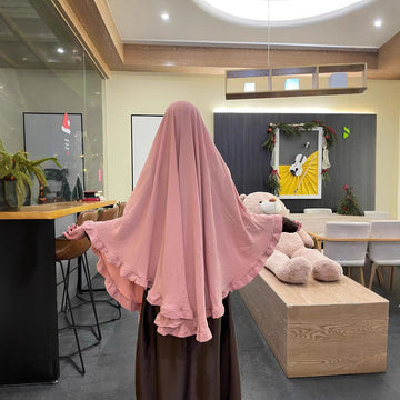 Solid Colour Ruffles Swing Headscarf