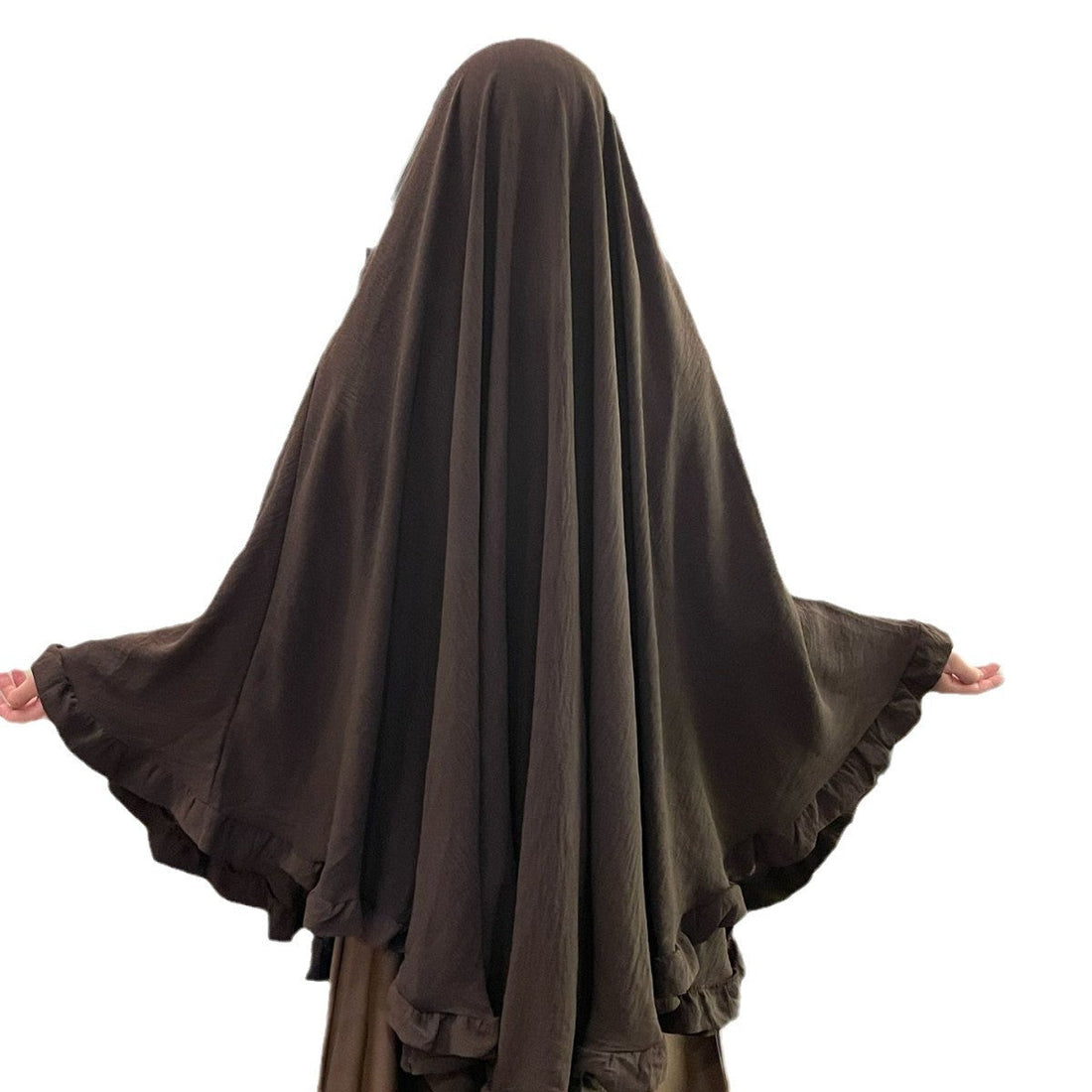 Solid Colour Ruffles Swing Headscarf