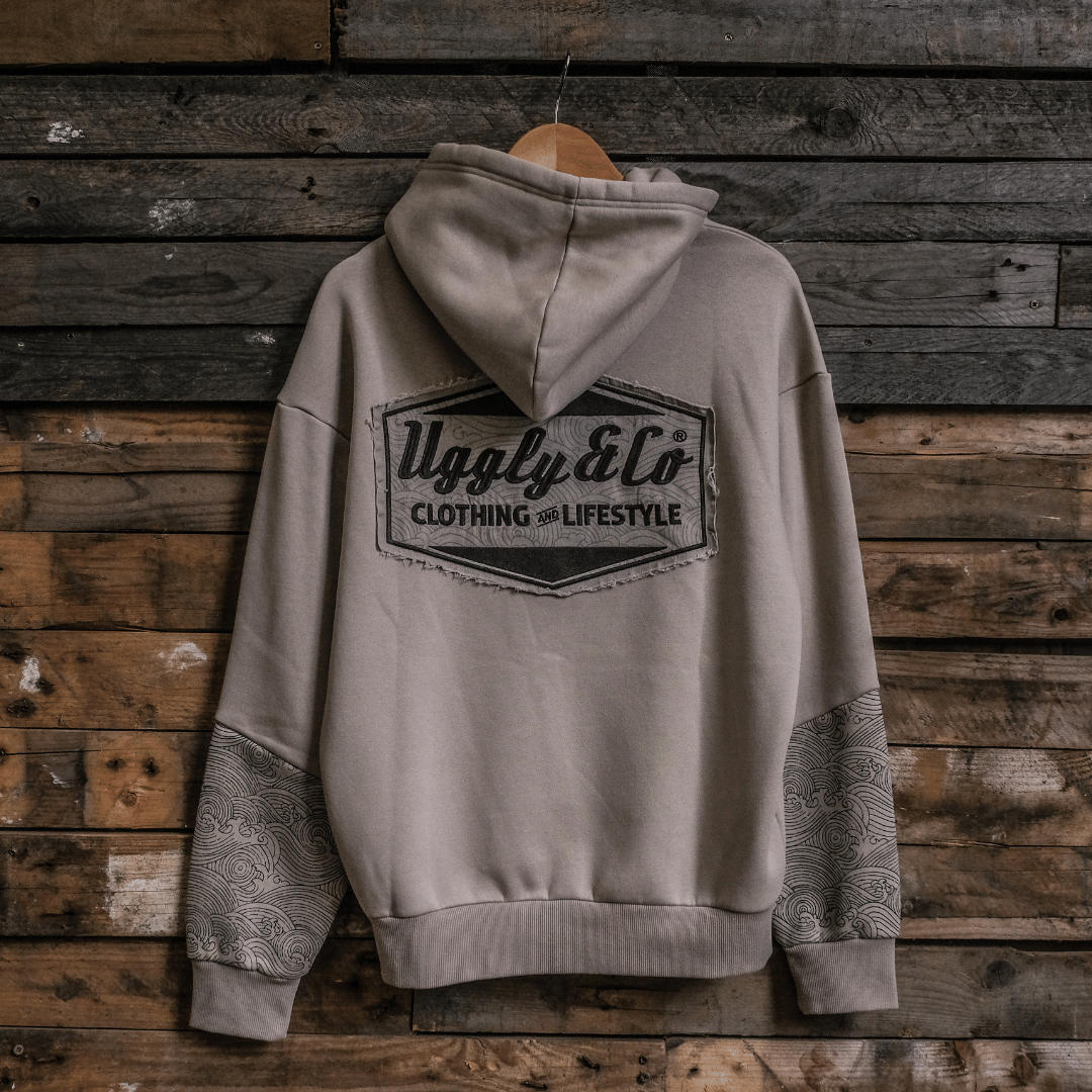 Beige Surf Diamond Hoodie