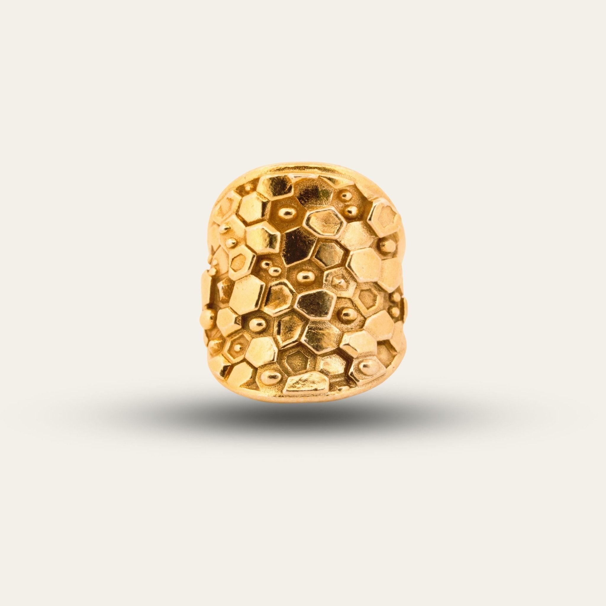 Gold Statement Saddle Ring - Hemera