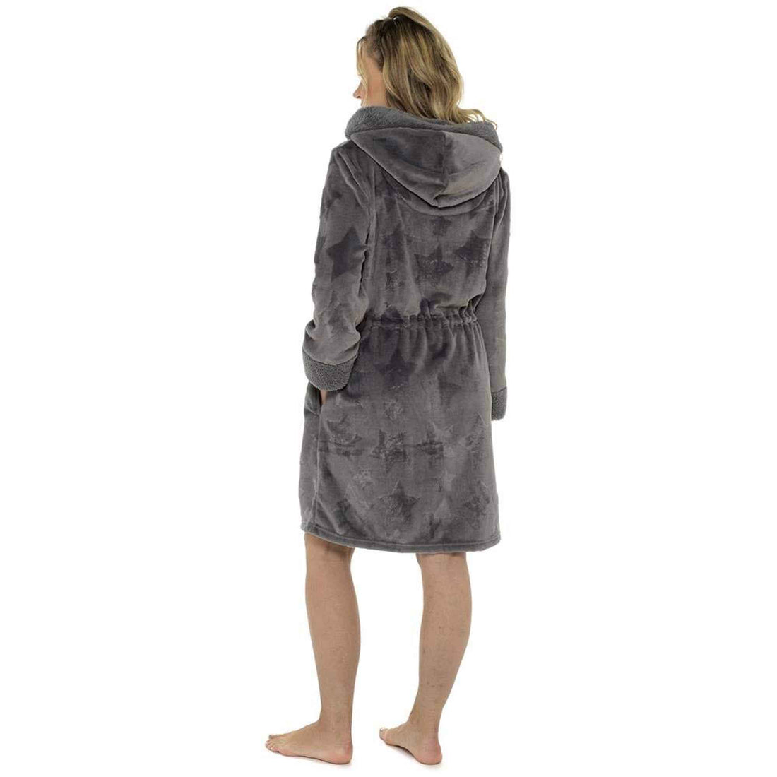 Ultra-Soft Women's Hooded Fleece Bathrobe with Zip Closure Warm Plush Dressing Gown for Home Spa Gym Multiple Colors and Sizes Cozy Loungewear by Daisy Dreamer