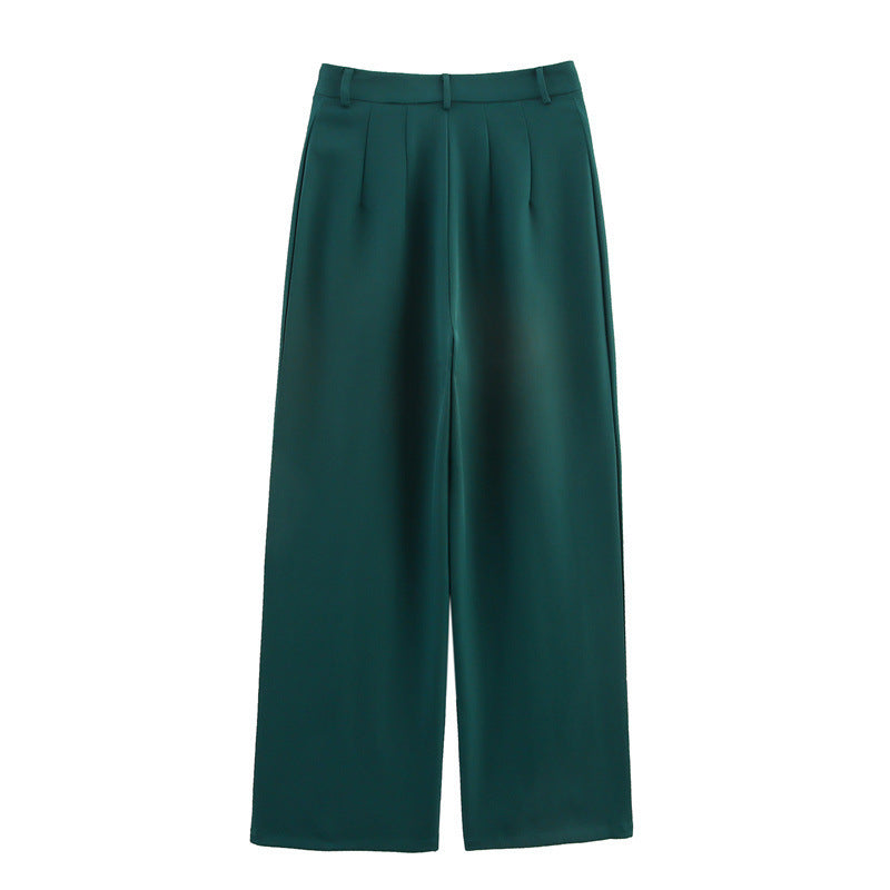 Women’s Straight High Waist Wide-leg Trousers