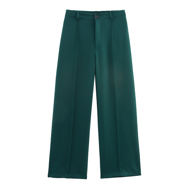 Women’s Straight High Waist Wide-leg Trousers