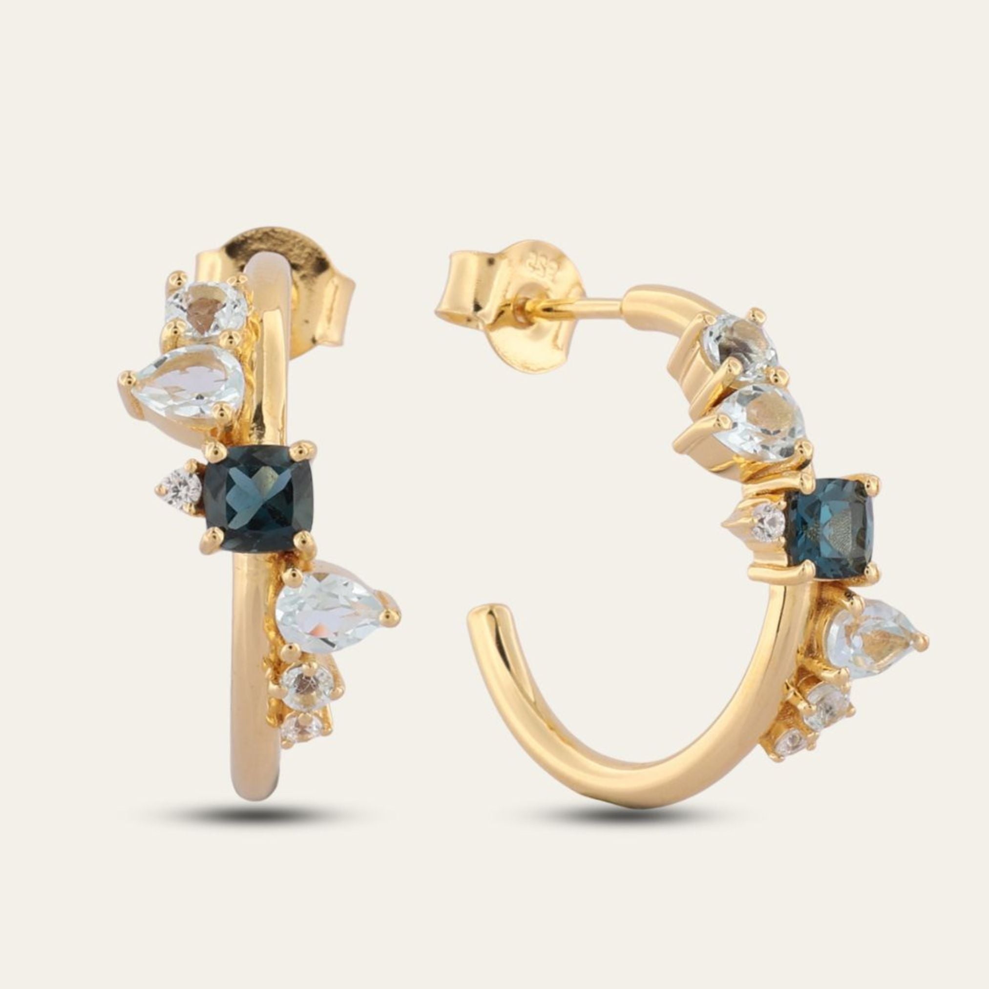 Gold Topaz Gemstone Zaria Earrings
